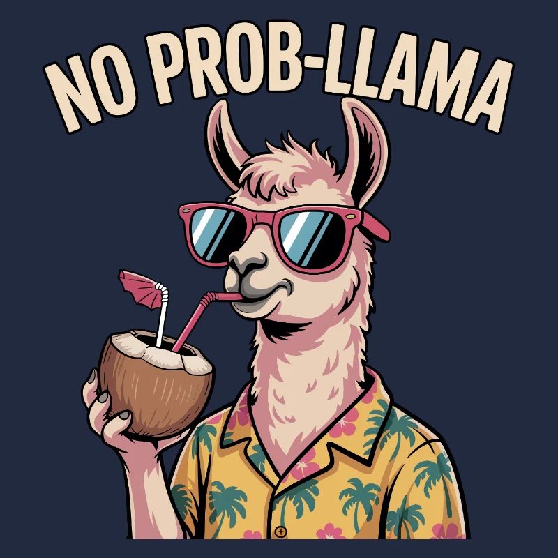 Kein Problem, ein lustiges Lama