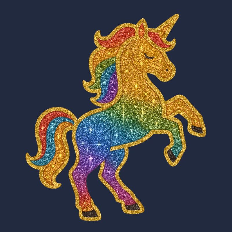 Glitterndes Regenbogen-Einhorn