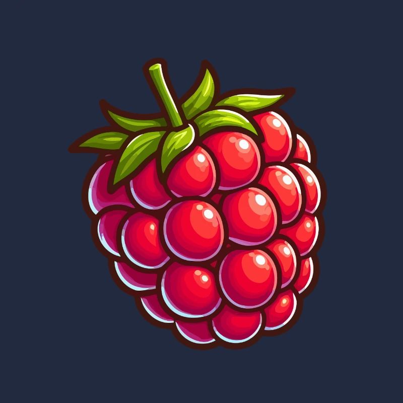 Raspberry cartoon sparkle