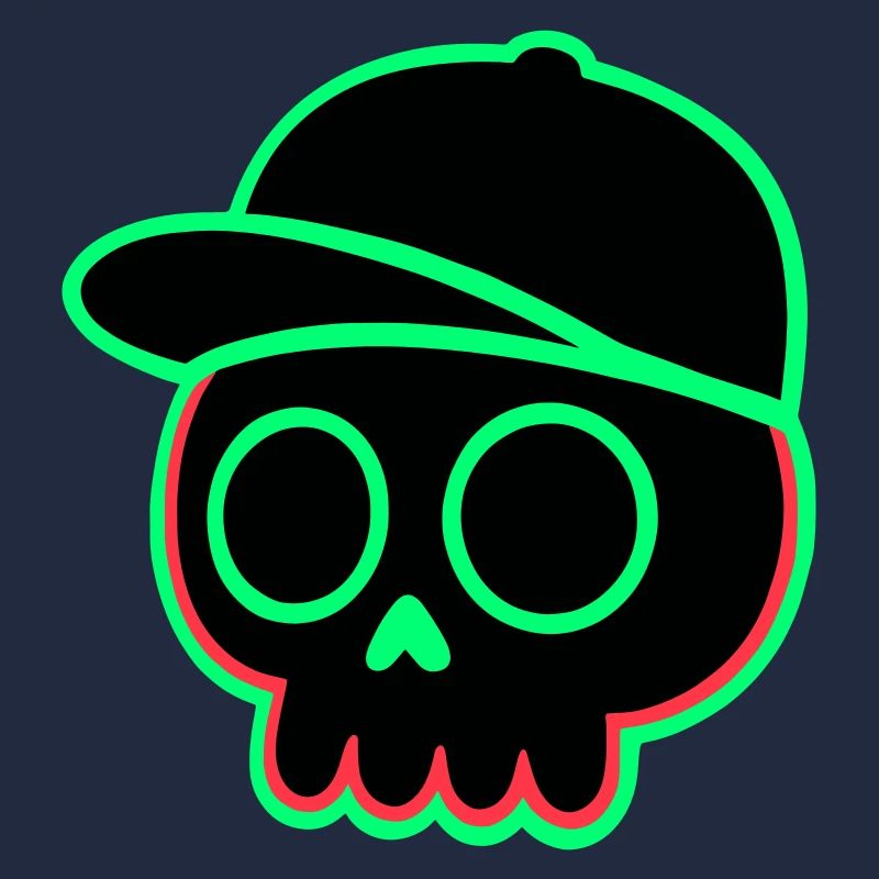 Neon Skull Cap