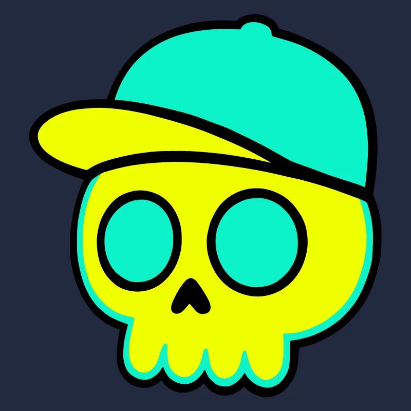 Neon Skull Cap Streetwear