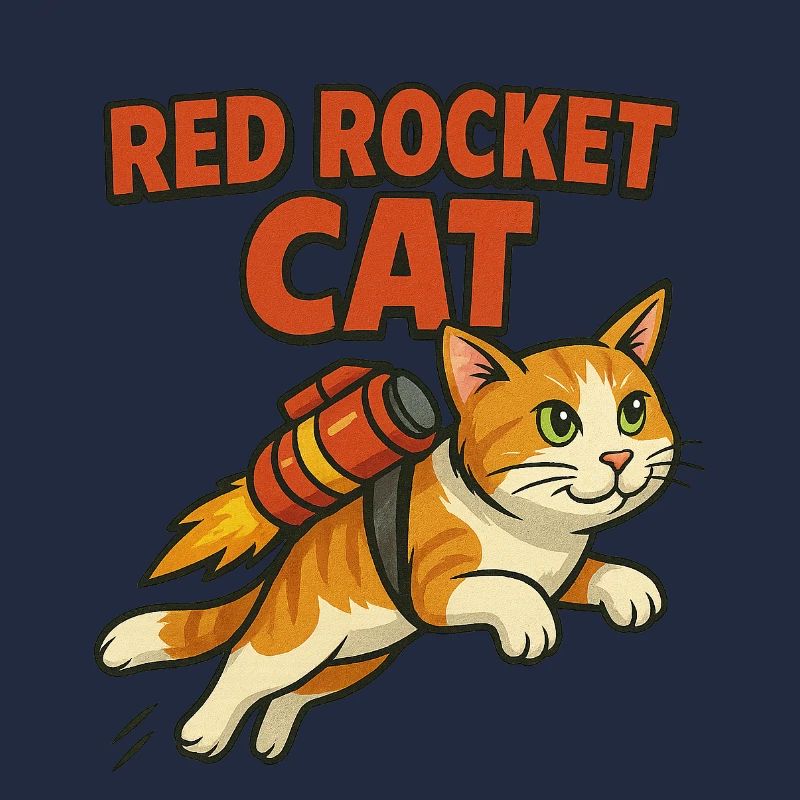 red rocket cat Logo