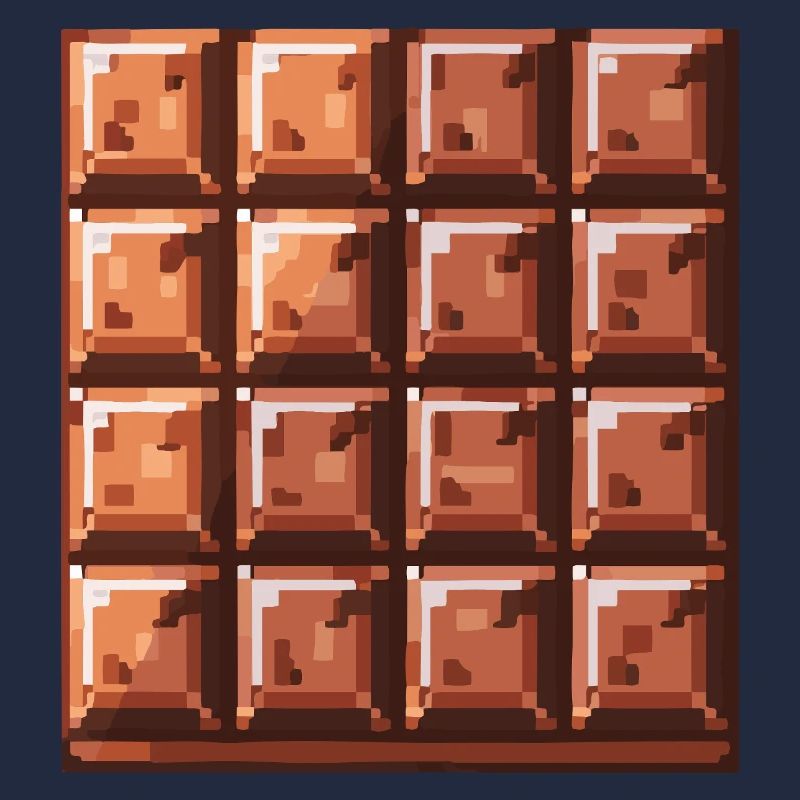 Pixel Chocolate Square Pattern