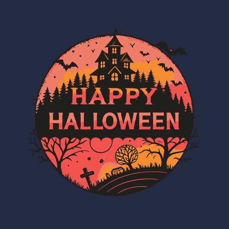 Halloween Schloss Silhouette
