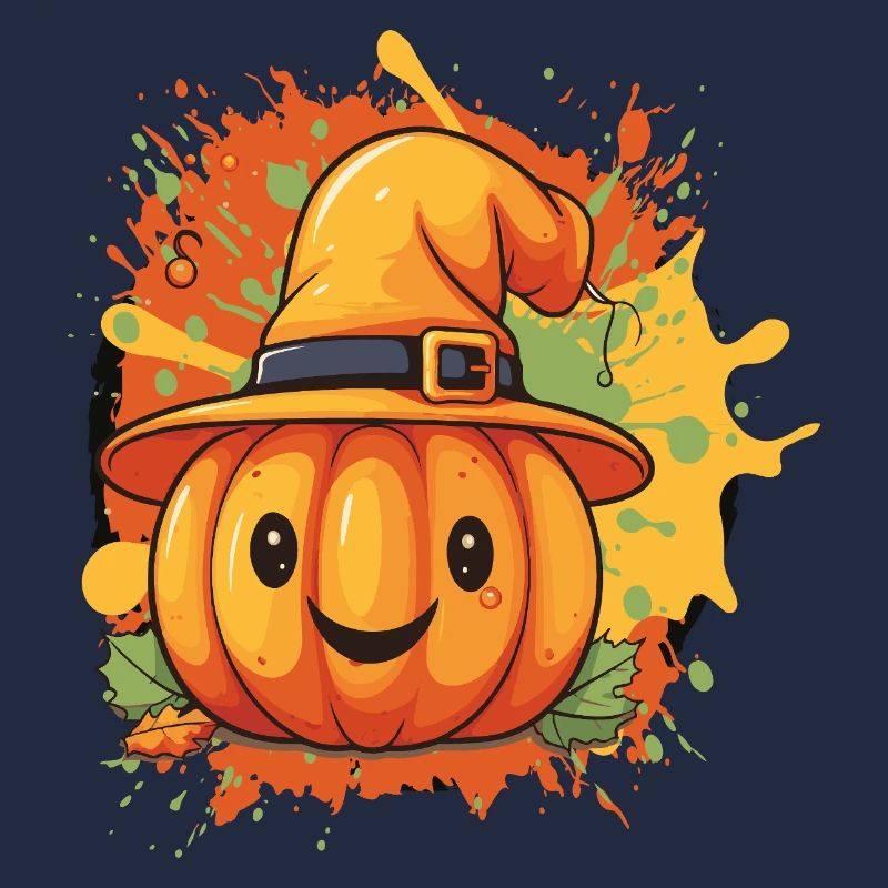 Pumpkin Witch Hat Fun Design