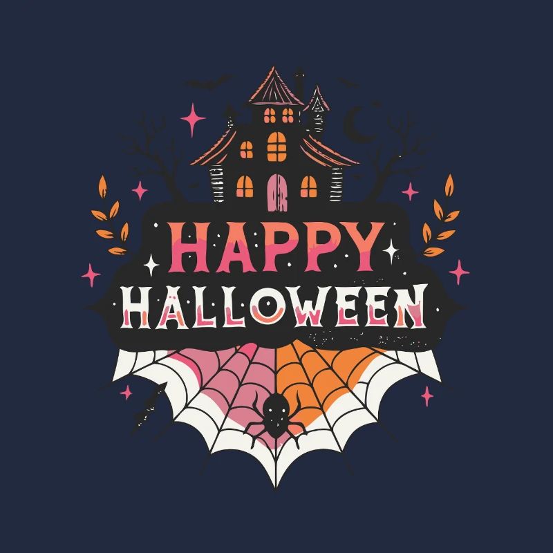 Halloween Spukhaus & Spinne