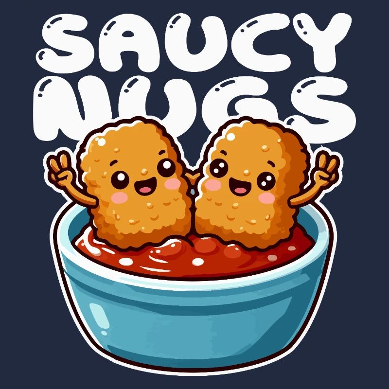 Nuggets Sauce Freude Karikatur