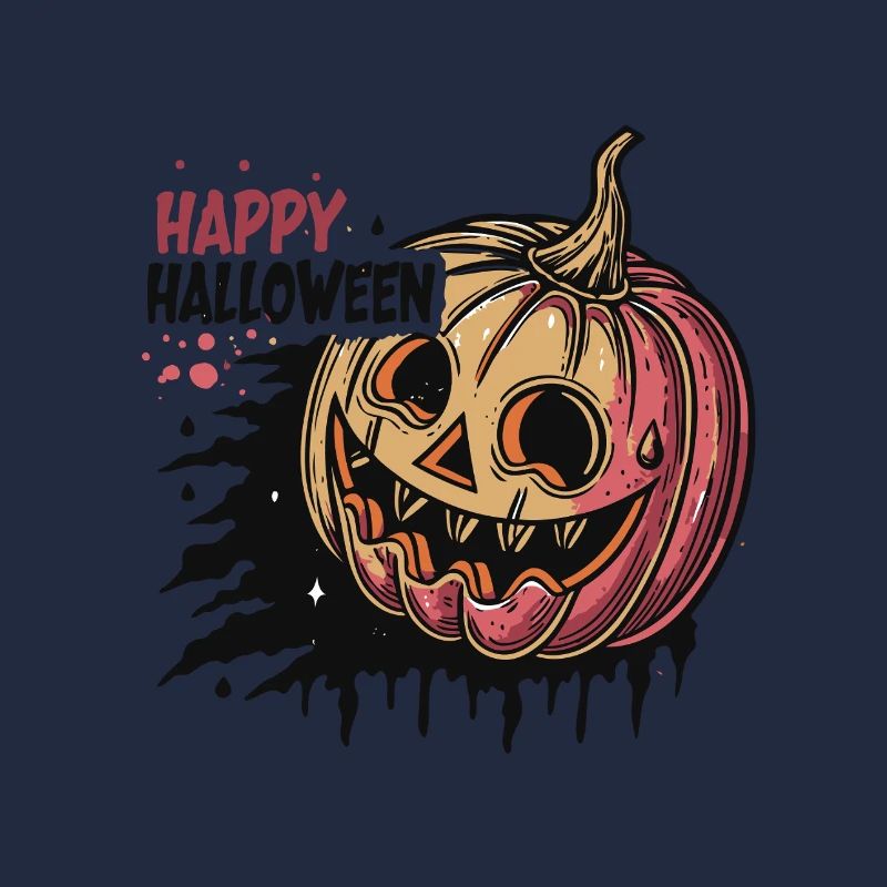 Ausdrucksstarker Halloween Kürbis