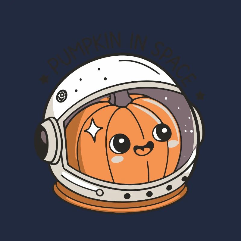 Citrouille Astronaute Dans L'Espace