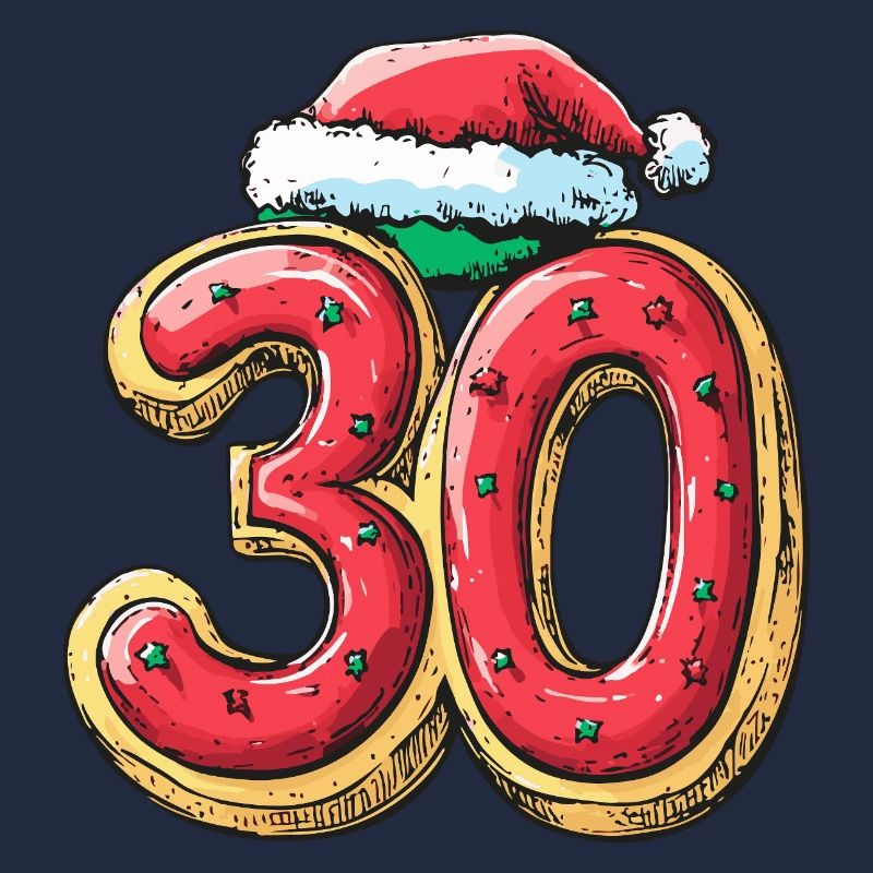 Biscuit 30 chiffres Noël
