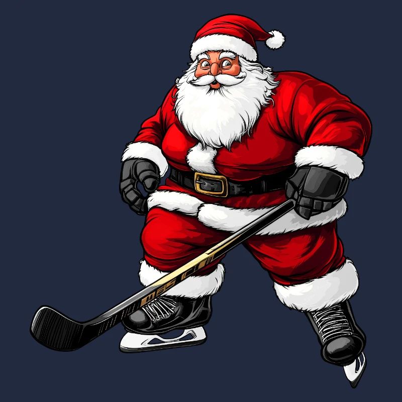 Eishockeyspieler Weihnachtsmann