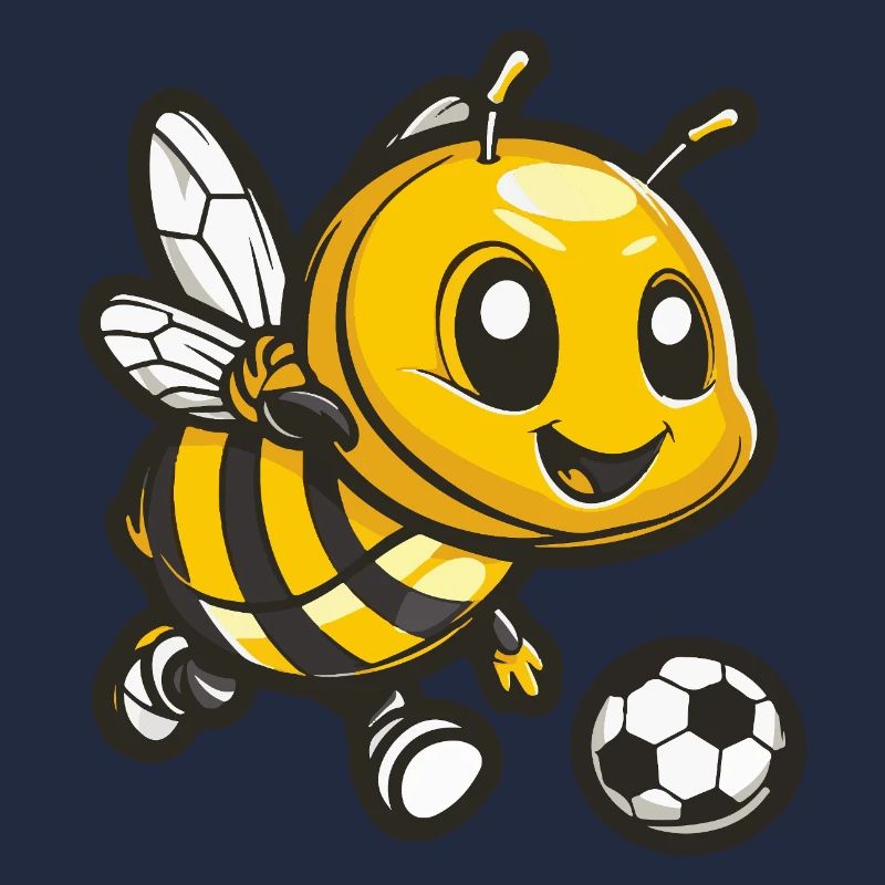 Biene mit Fußballkugel
