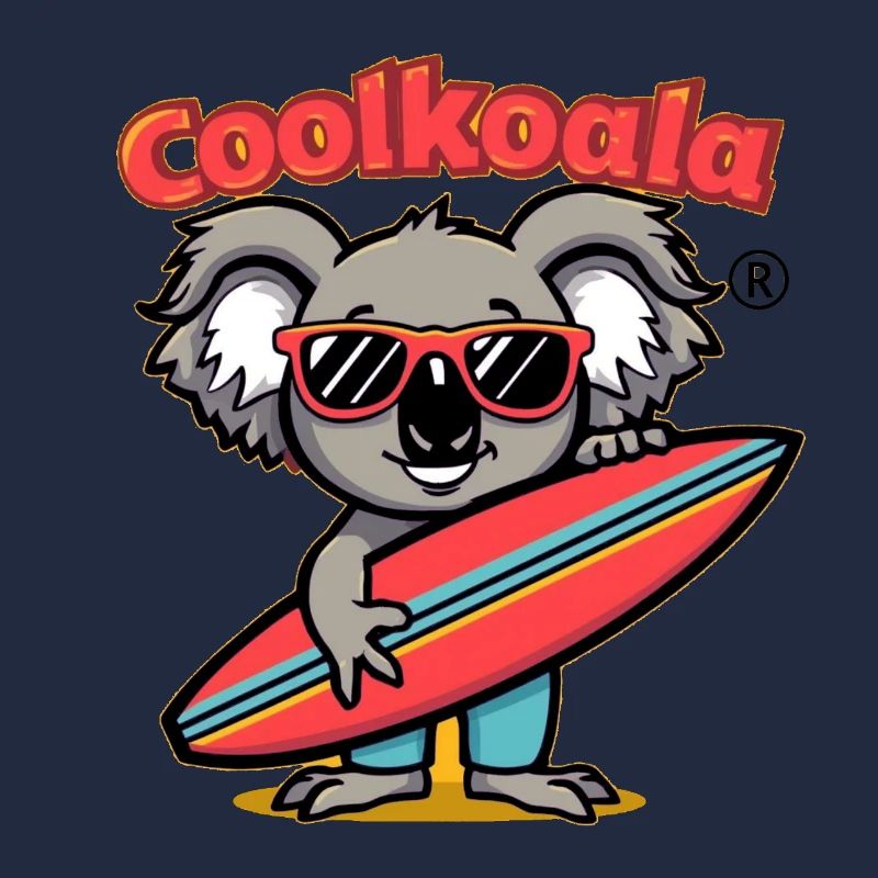 Koala Surfer with Sunglasses