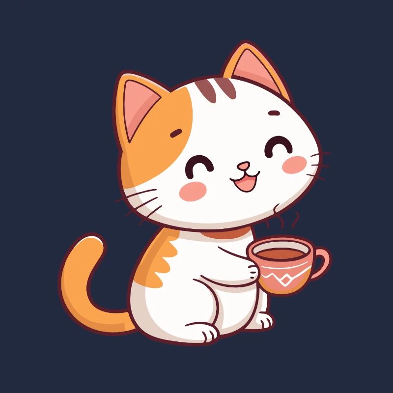 Katzen-Cartoon-Hot-Mug