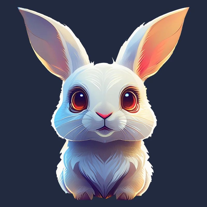 Lapin blanc câlin