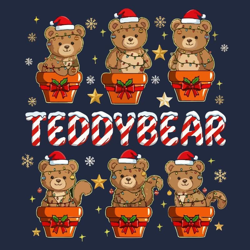 Weihnachts-Teddy im Geschenkpaket