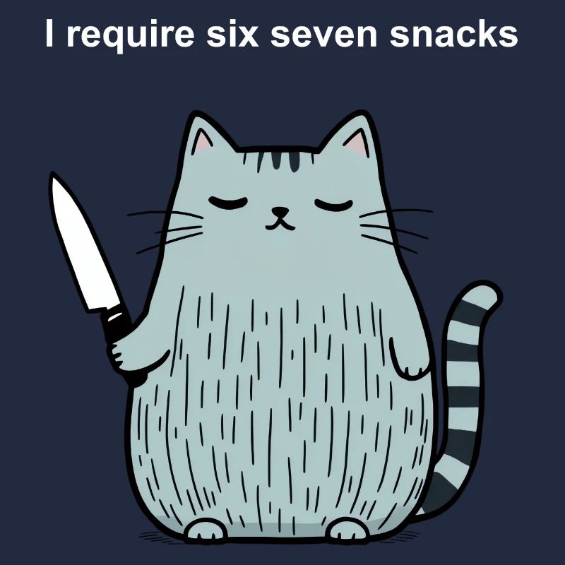 6-7 Internet Meme 6 7 Snack Cat
