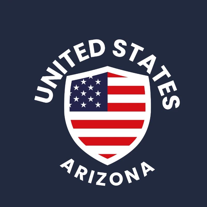 Arizona Shield avec le drapeau américain
