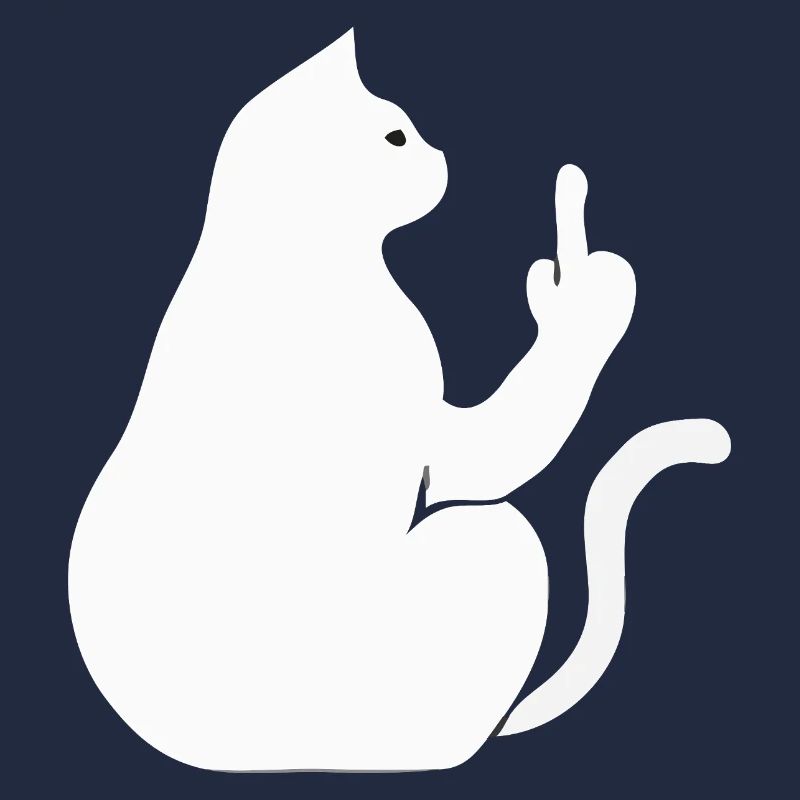 Chat chats chaton chat doigt d’honneur