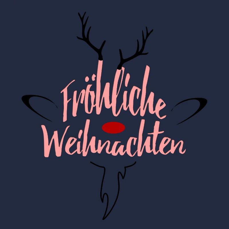 Fröhliche Weihnachten Rosé Script
