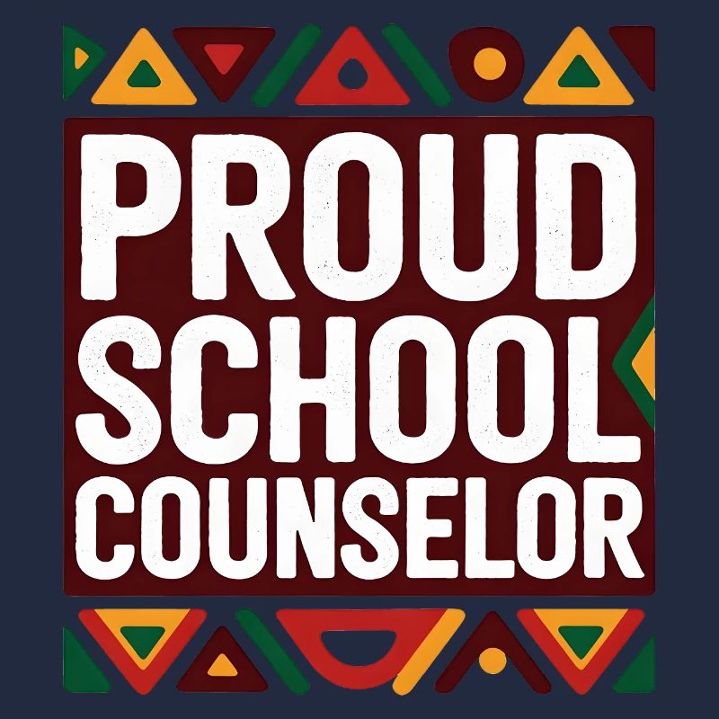Proud School Counselor | Geometric Pattern