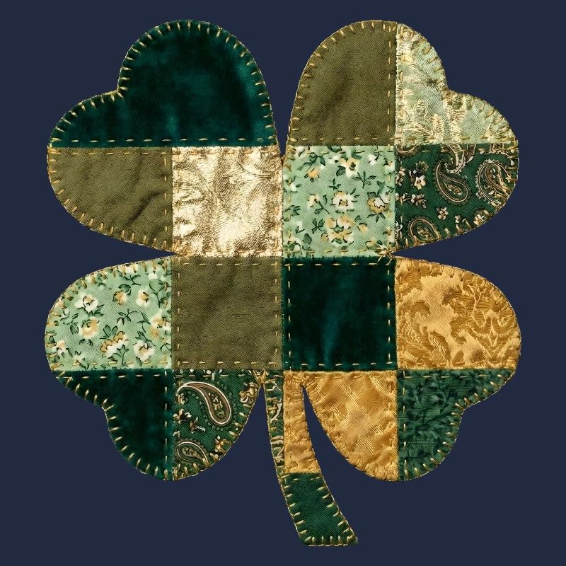 Patchwork Kleeblatt Quilt Stil