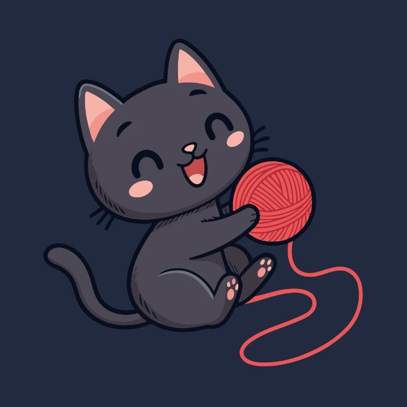 Red wool kitten soft pattern