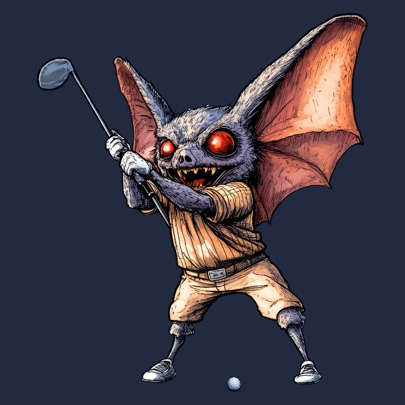 Fledermäuse Golf / Golfspieler Fledermaus