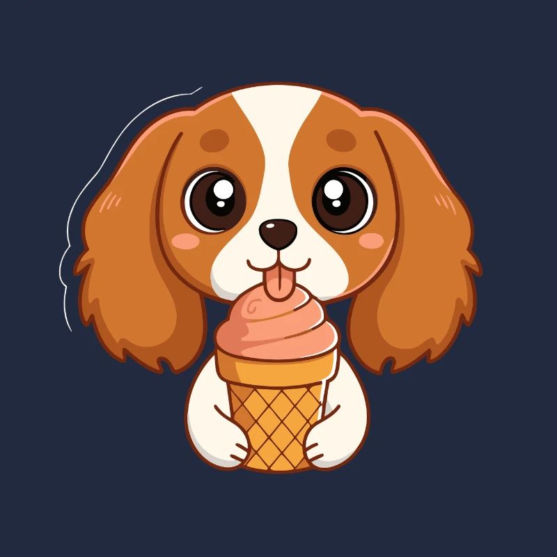 Chiot mignon glace