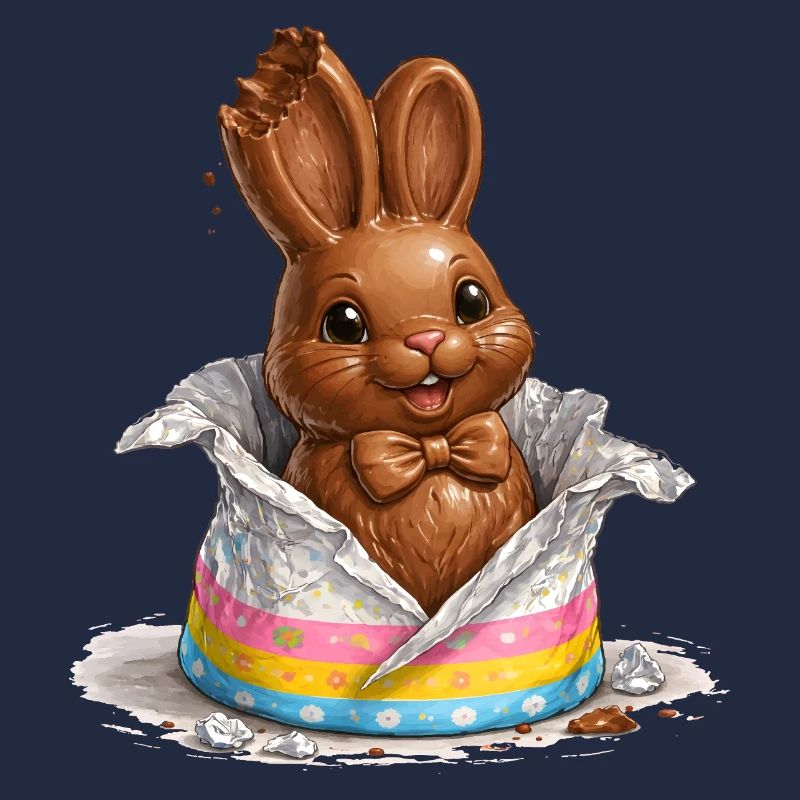 Chocolate bunny in Easter egg