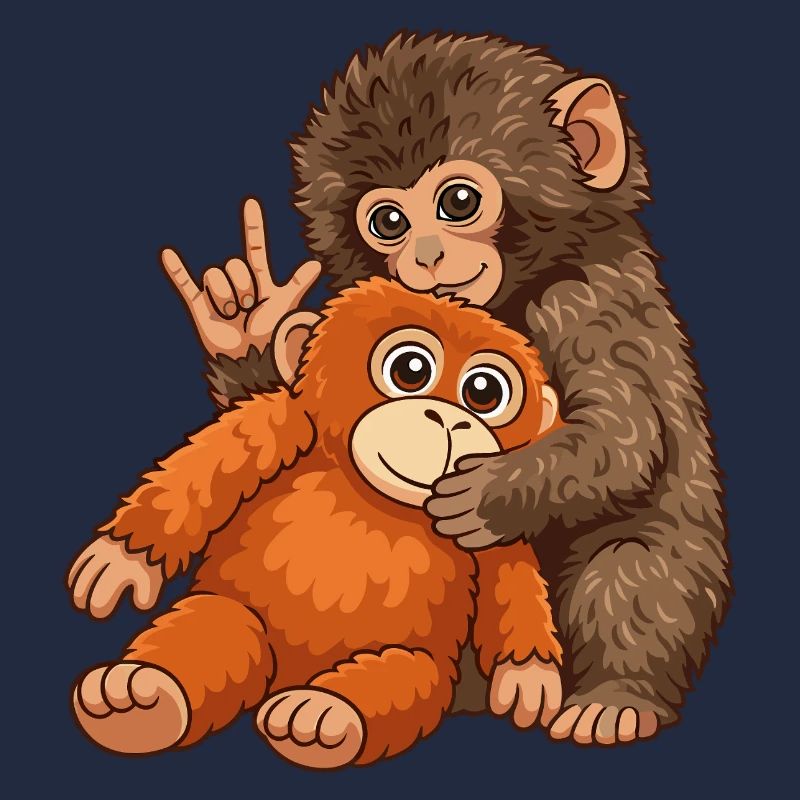 Monkey Punch Affe Süß Geschenk