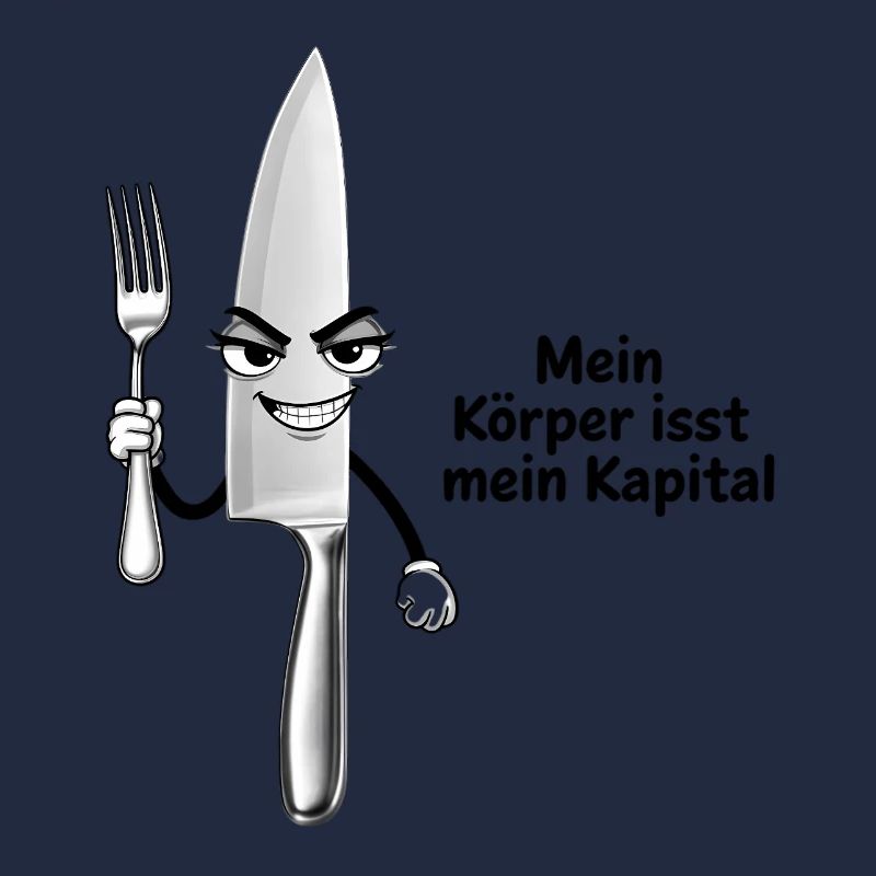 Freches Küchenmesser-Motiv