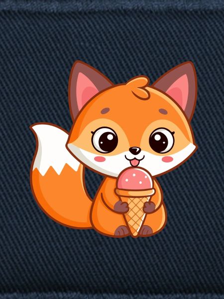 Gourmet-Fuchs mit Eiscreme