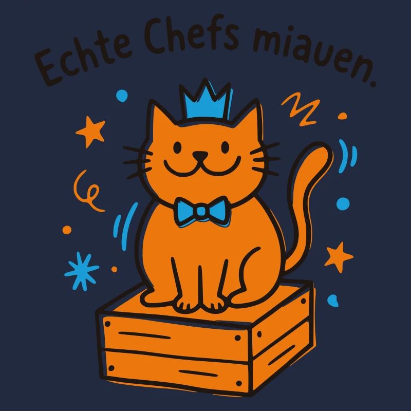 Katzenchef mit Krone