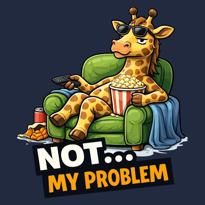Not My Problem Giraffe Couch Meme