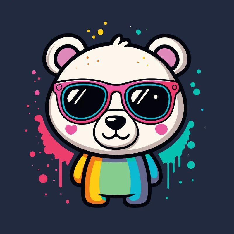 Rainbow Panda Glasses