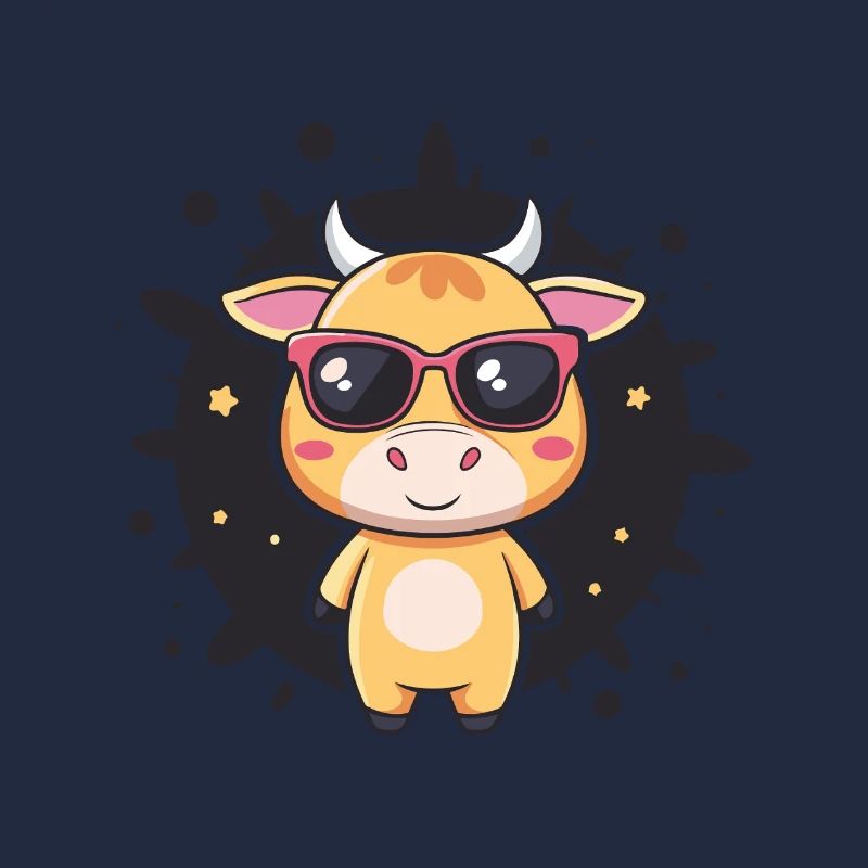 Kawaii-Kuh-Sonnenbrille