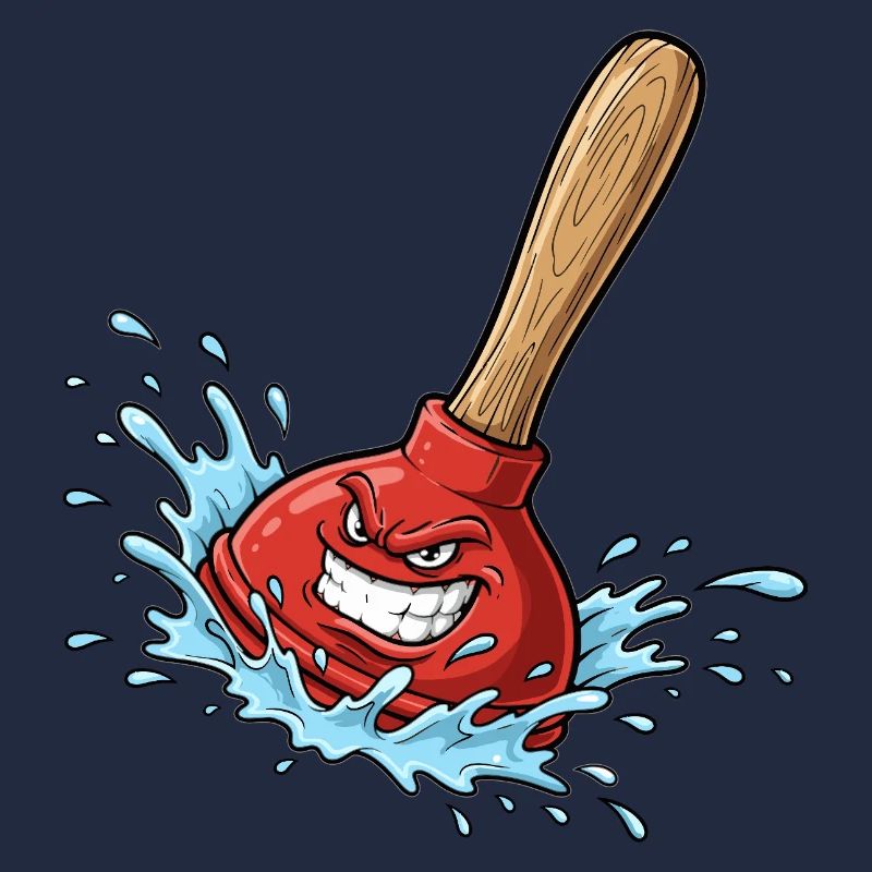 Roter Pümpel mit Wassersplash