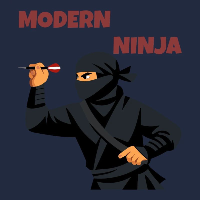 Art moderne de lancer de fléchettes ninja