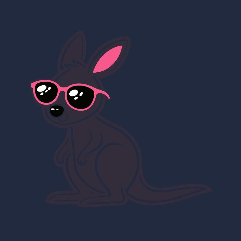 Dark Kangaroo Pink Glasses