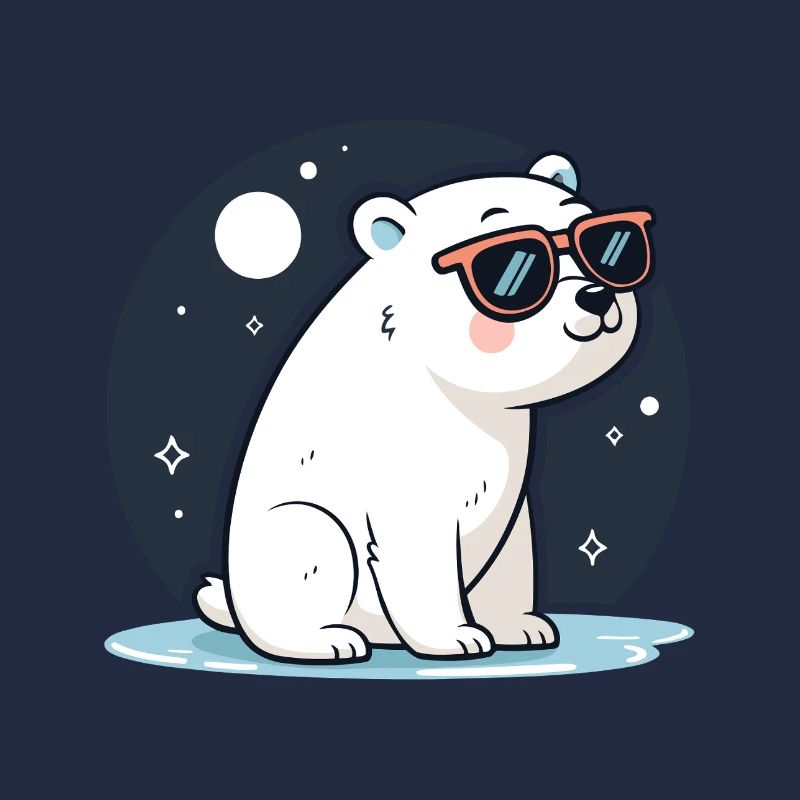 Red Polar Bear Cosmic Glasses