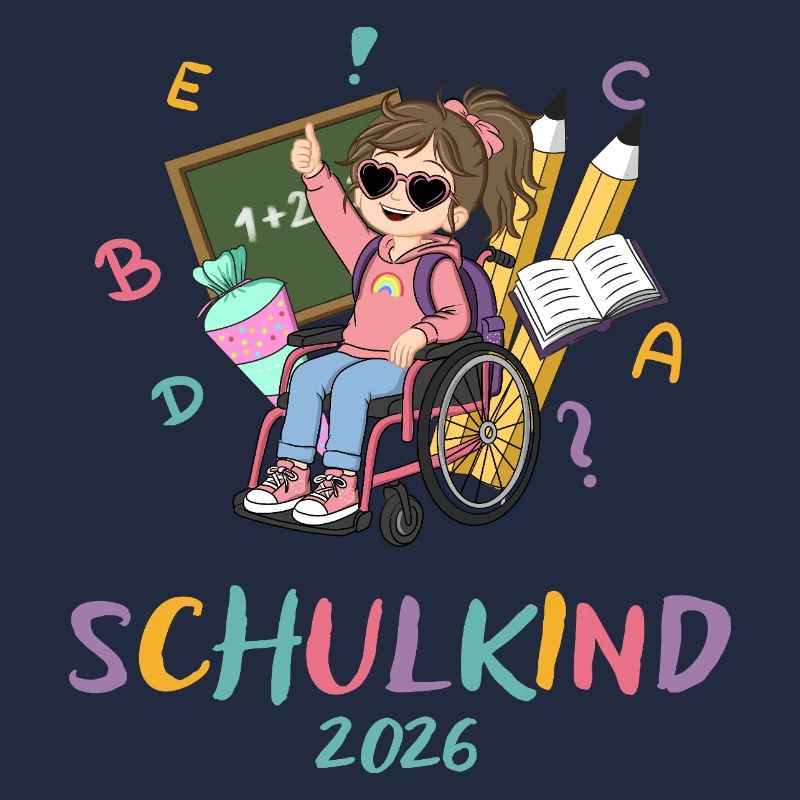 Schulkind 2026 Regenbogen Stil