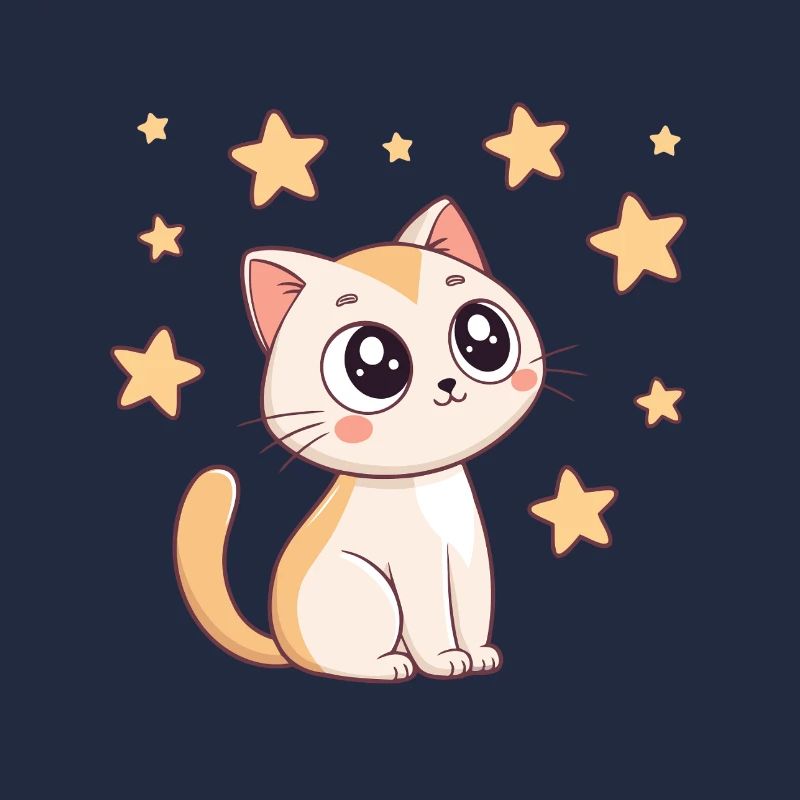 Kawaii Star Cat