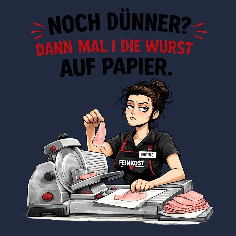 Noch dünner? Dann mal i die Wurst auf Papier.
