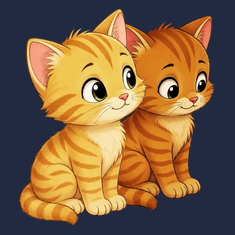 Des chatons assis côte à côte