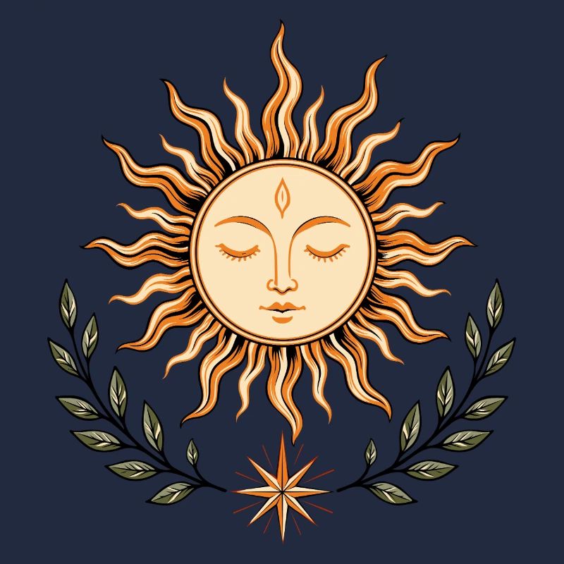 Midsummer Sun – Boho Nature Symbol