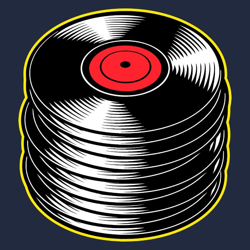 Vinyl-Alben-Stapel