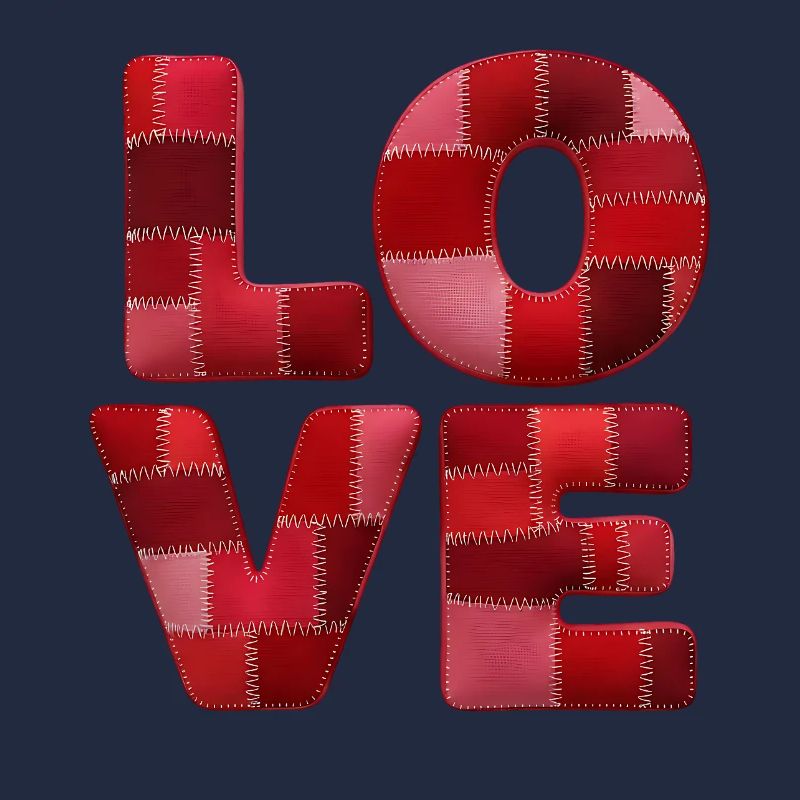 Lettrage d’amour en patchwork