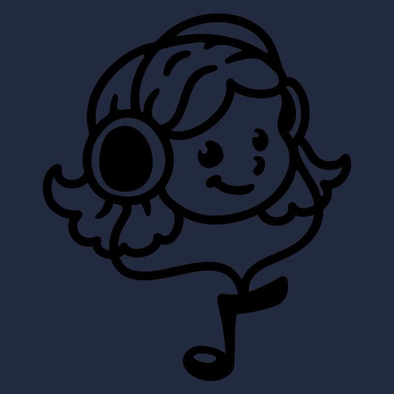 Mädchen Kopfhörer - line