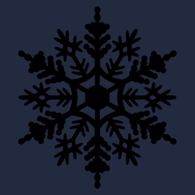 Schneeflocke Schwarz
